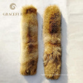 Eco-friendly natural real fur hood trimming fur collar